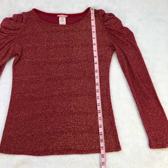 ✨Vintage✨ April, Puff Shoulder Sparkly Long Sleeve, Size S - Picture 13 of 13